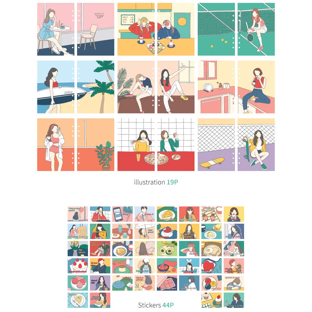 Monolike A5 Fall in Newtro Diary Set, Time to be Happy - Yearly Plan, Monthly Plan, Weekly Plan, Scheduler