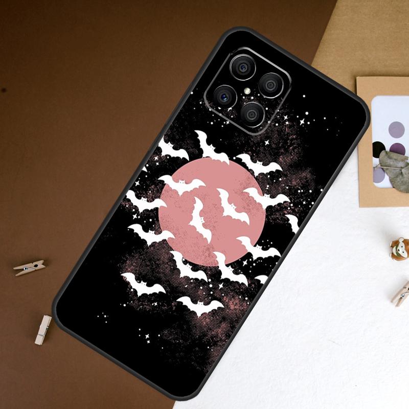 Gothic Horror Bats Full Moon Case For Honor X9a X8a X6a X7a X9b X7 X8 X9 8X Cover For Honor Magic 5 6 Pro 50 70 90 Lite