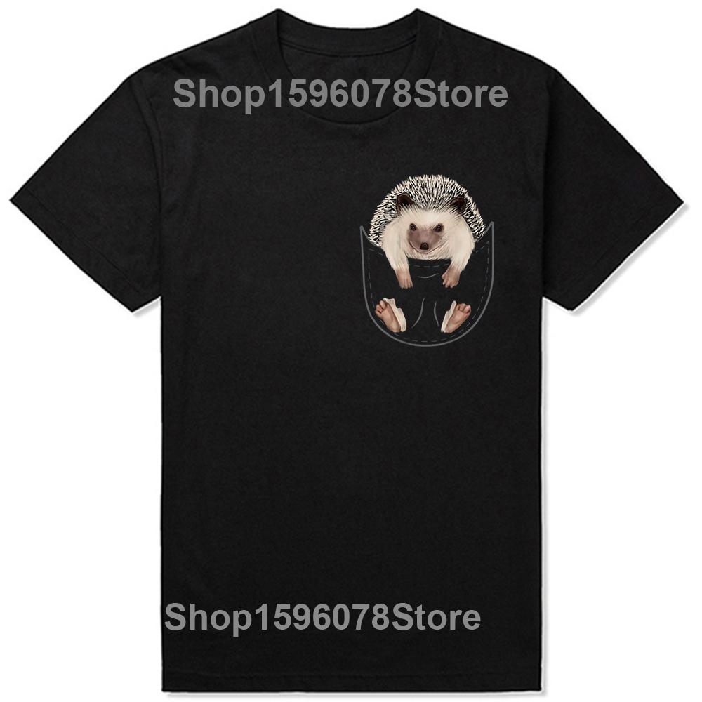 Hedgehogs Pocket Animal Hedgehog Classic T Shirts Summer Graphic Cotton Streetwear Short Sleeve Birthday Gifts T-shirt Men