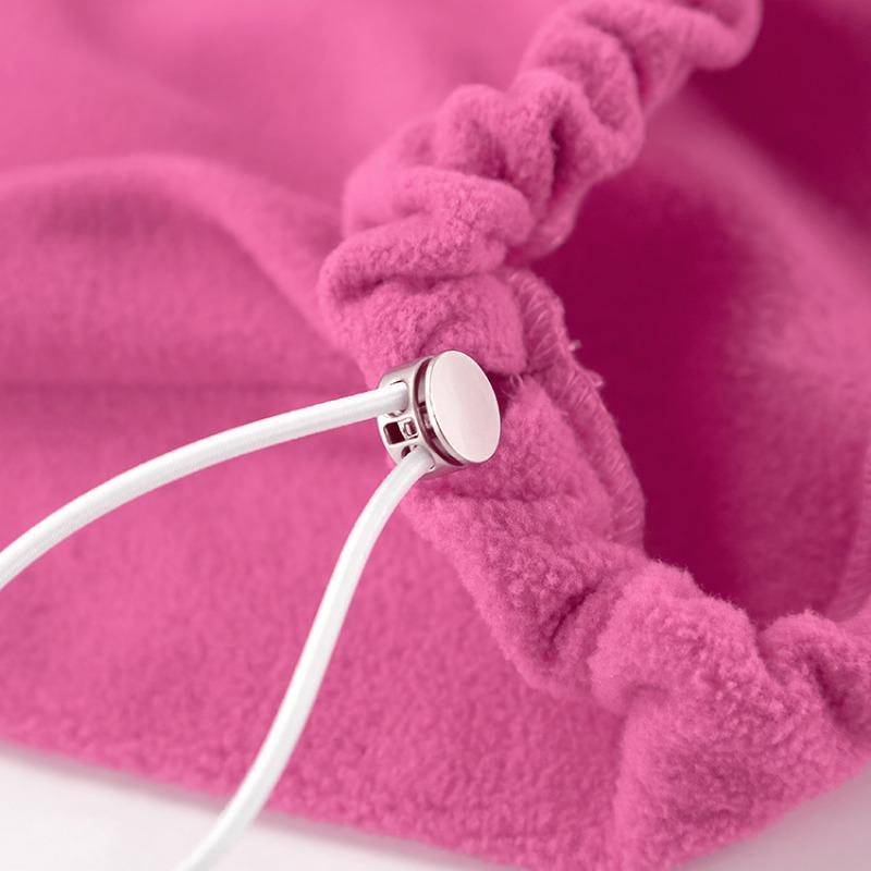 Damen S Rosa Kragen Fleece Cardigan Sweatshirt Locker Langarm