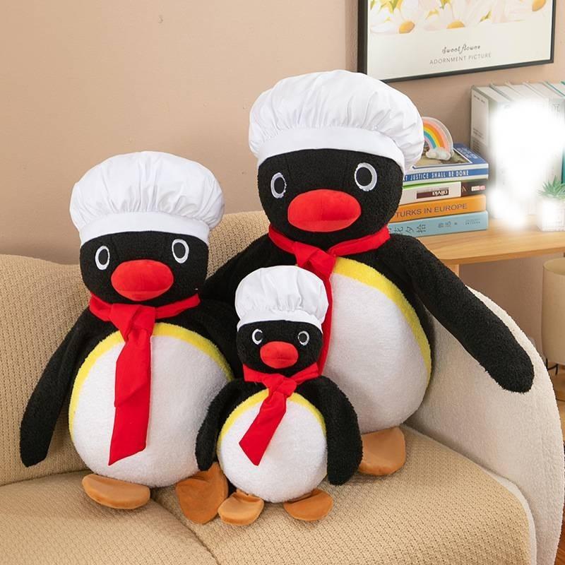 Adorable Pingu Chef Penguin Plush Toy Soft And Cute Penguin Stuffed Animal For Kids