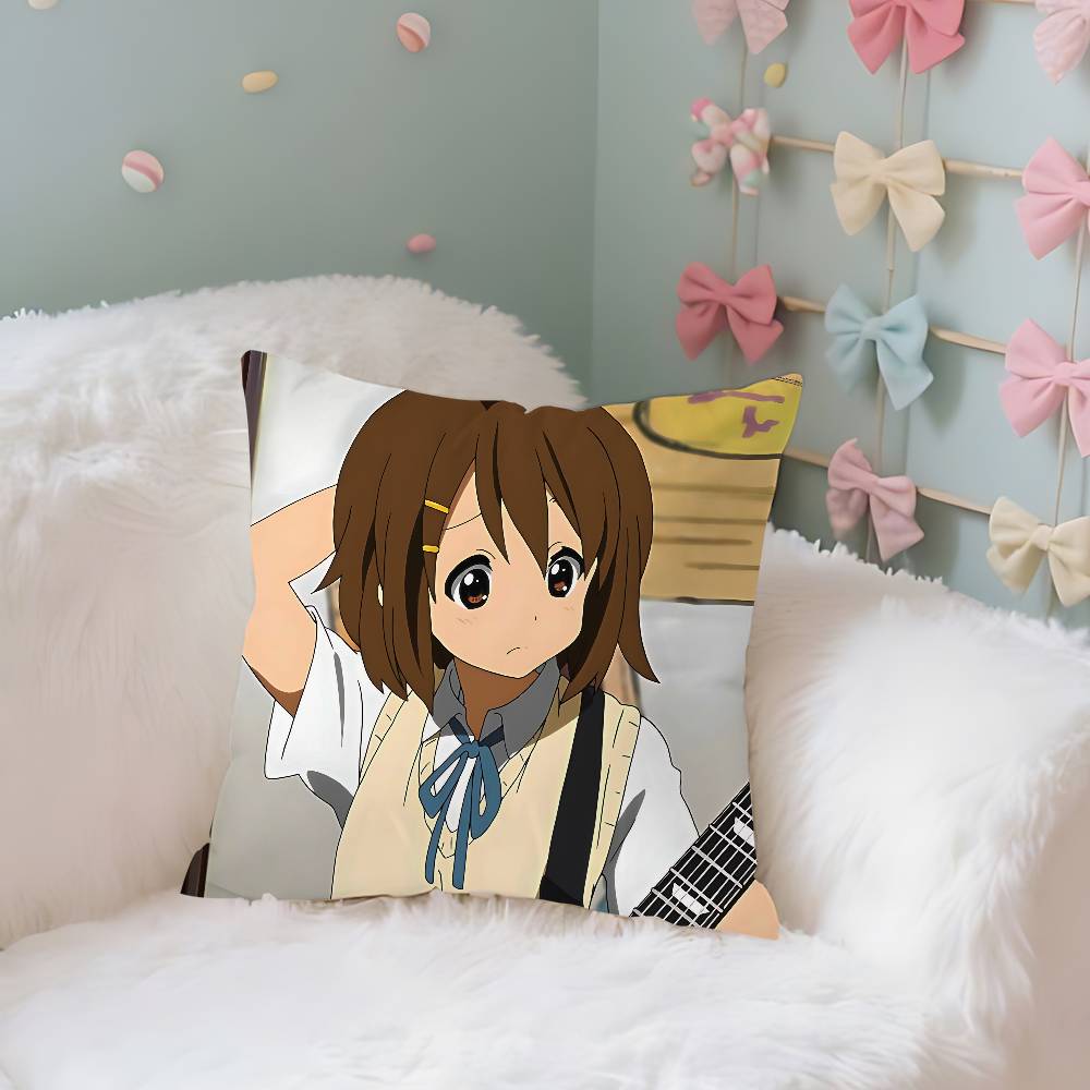 Cute Yyui Hirasawa Kawaii Case Plush Fabric Soft Pillowcase Double Sided Print Cushion Cover Household Gifts