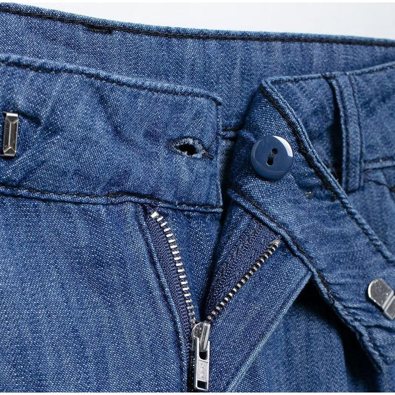Fashion Women's Baggy Jeans Elegant High Waist Pocket Wide Leg Female Trouser 2025 Spring Lady Casual All-match Denim Pant New