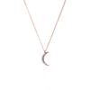Mezmic Magic Cognac Diamond Crescent Gold Necklace