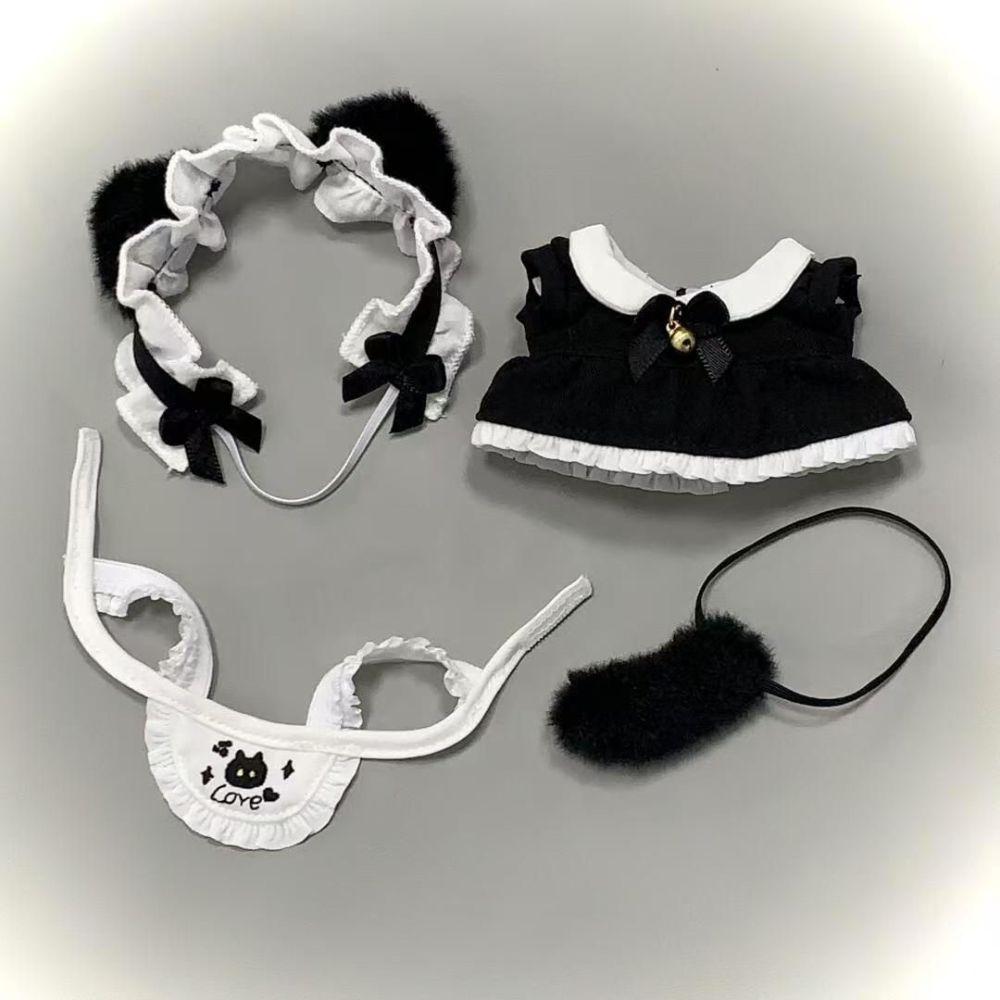 Cat Tail Cotton Doll's Clothes Bow Skirt Plush Doll Clothes 10cm Cotton Doll Clothes Stuffed Toy