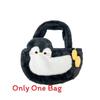 Plush Penguin Handbag With Inner Zipper Pocket For Women