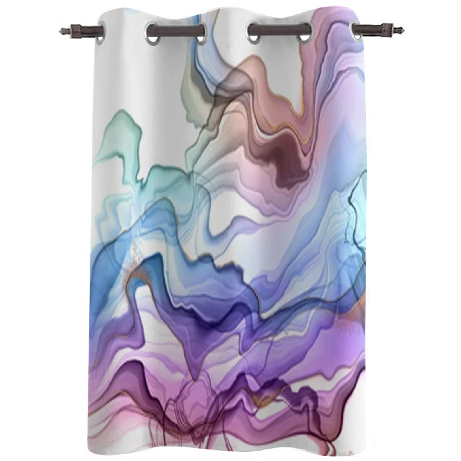 Красочные абстрактные мраморные оконные занавески для детской комнаты — фото 2