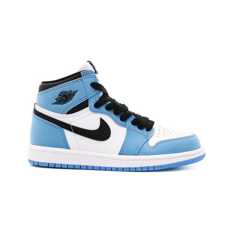Air Jordan 1 Retro High OG PS University Blue Kids Sneakers White Black AQ2664-134
