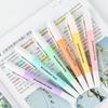 STONEGO 6 st Dubbelspetsig Highlighter-set Fluorescerande Pennor Blänkande Pennor Penna Penna Dubbelspets Färgrika Tjocka Skrapaccent-pennor