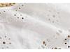 White Lace Edge Shawlette with Bow Tie and Collar for Sun Protection