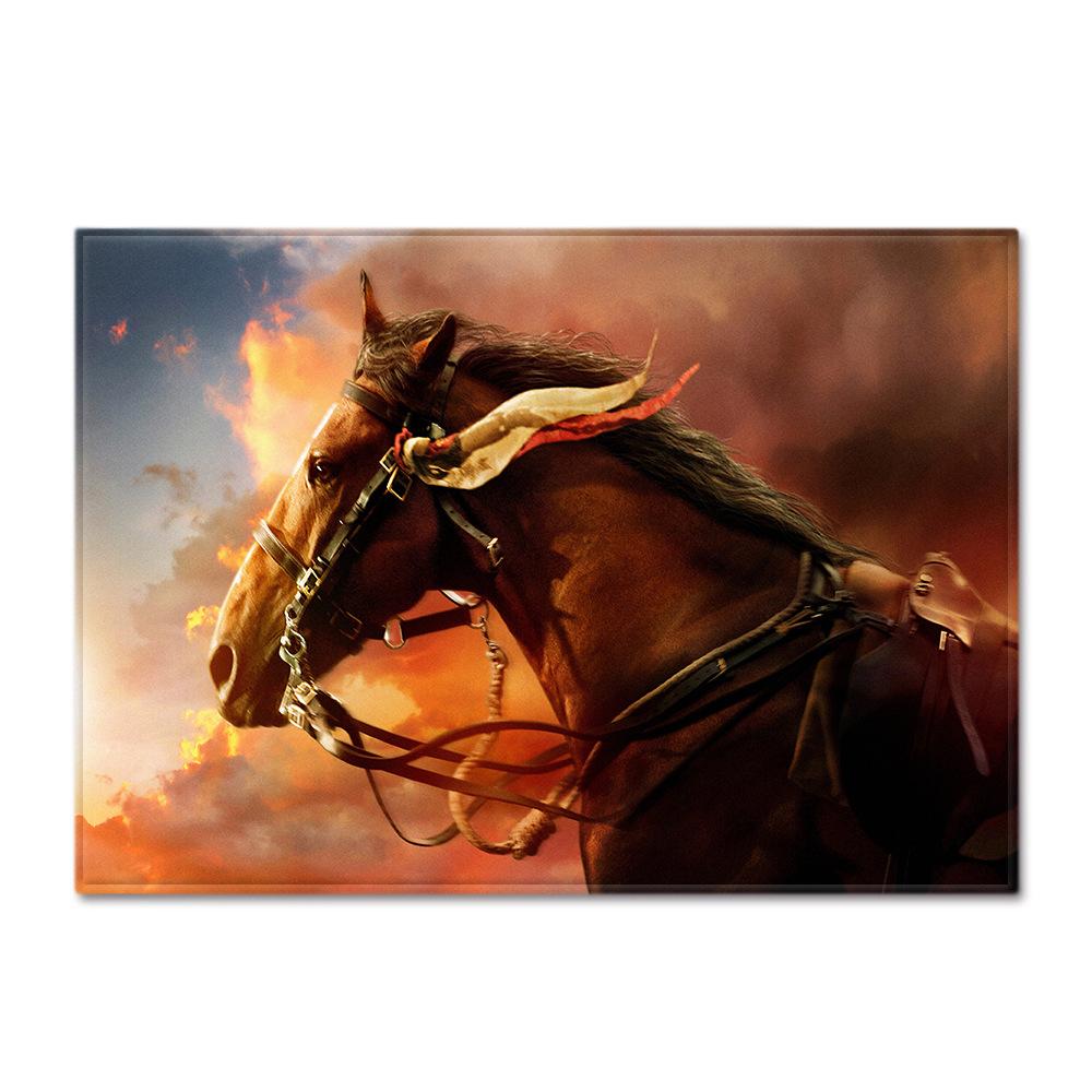 Modern Decor 3D Horses Pattern Carpet Sofa Area Rug Anti-slip Mats Bedside Kitchen Rugs Children Play Carpets for Living Room
