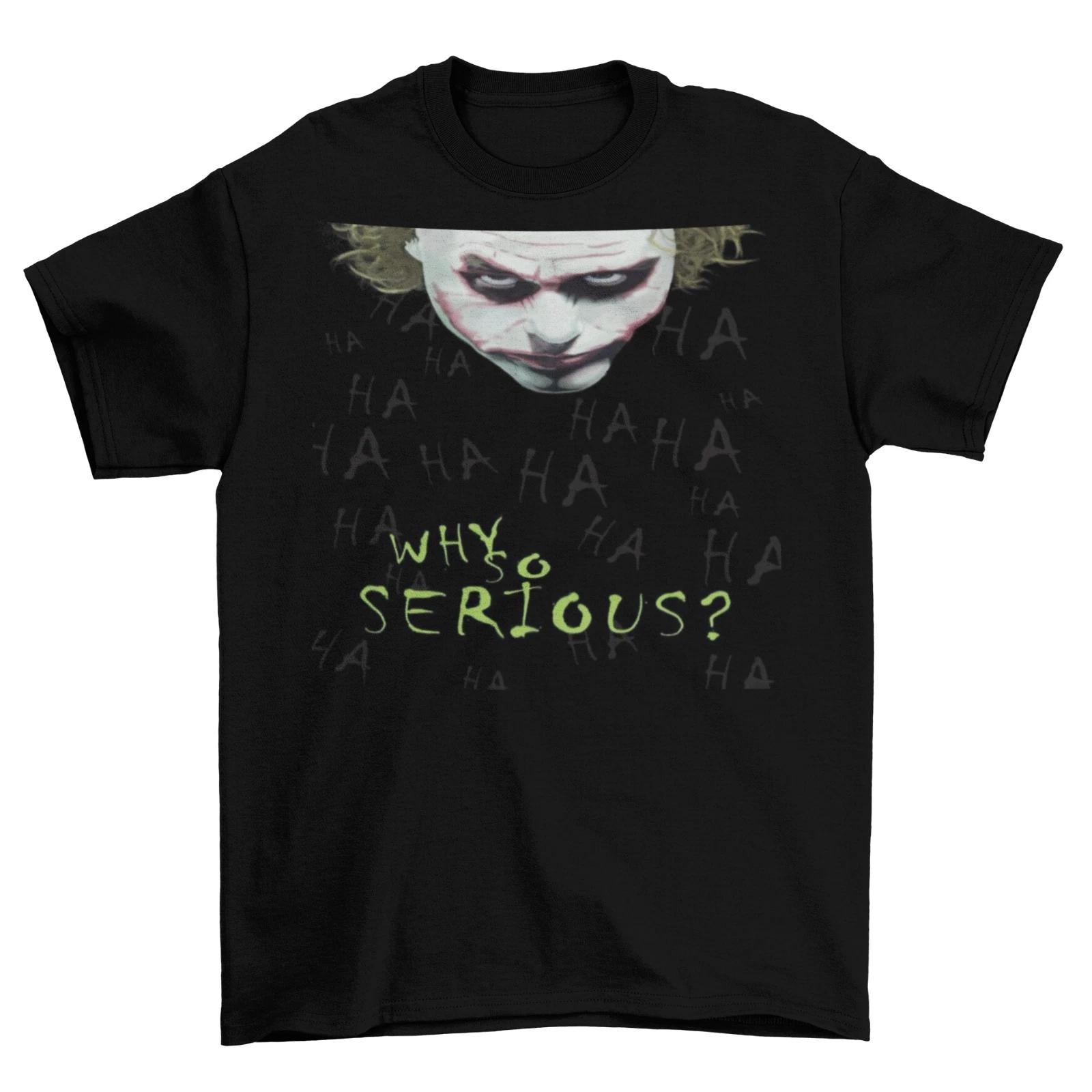 Why So Serious Joker T-Shirt Unisex Cotton Adult Batman Halloween Sizes New XXXXL