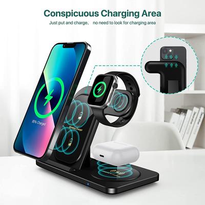 15W Bezdrátová nabíjecí stanice 3 v 1 Pro iPhone 13 12 11 Max Rychlá Skládací Nabíjecí Dok Pro Apple Watch AirPods Pro