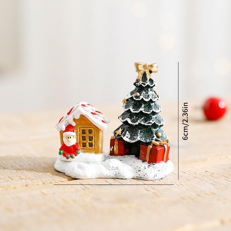 

Christmas Resin Miniature House Snowman Scenic Decor For Festive Tabletop Display Elder