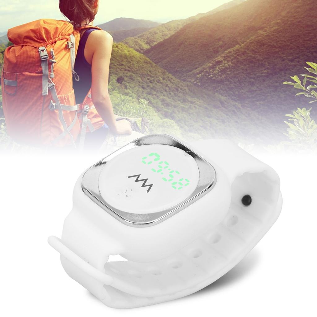 Ultrasonic Mosquito Repellent Bracelet with Time Display Anti Mosquito Wristband for Outdoor(Black )