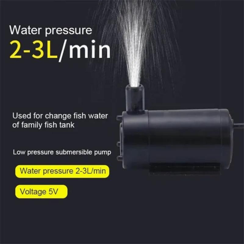 1Pc Submersible Pump Small Ultra-quiet DC 5V USB Water Pump Filter Fish Pond Mini Aquarium Fish Tank Fountain