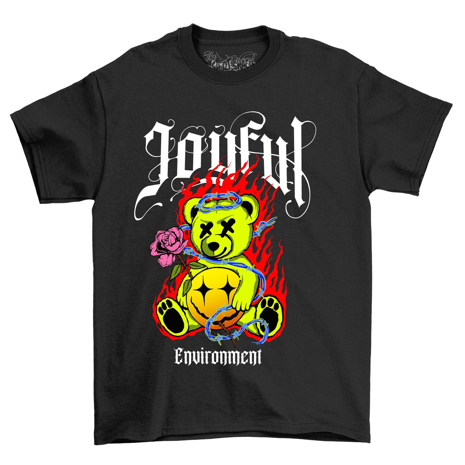 BEARSTREET2-1 4: Bear-y Funny Teddy Bear T-Shirt Mens Womens Tees Top - 100% Cuddly Cotton, Unbearabl 4XL