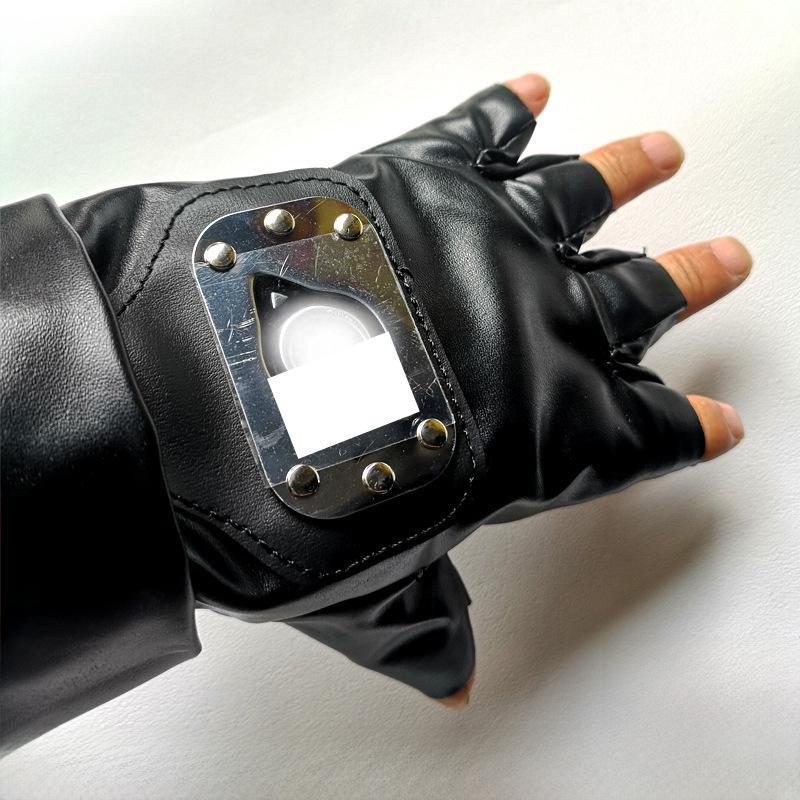 Kakashi Konoha Leather Performance Cycling Gloves with Ninja Logo