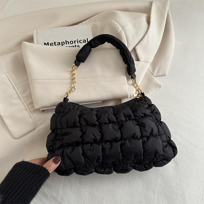 2025 neue plissierte Wolkentasche Nischenmode Schultertasche Trend Bubble Achseltasche Daunen Baumwolltasche