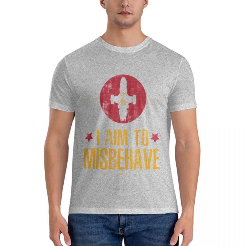 

I Aim To Misbehave Classic TShirt t shirt men Aesthetic clothing mens graphic tshirts hip hop mens white t shirts S