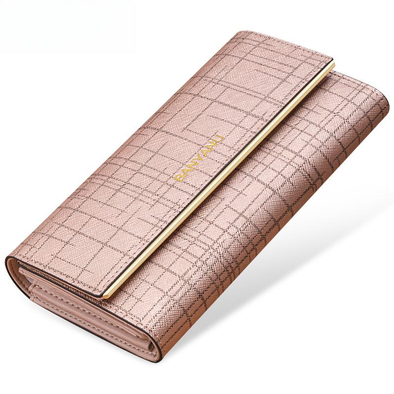 Portofel Nou 2025 Damă Pliabil Triplu din Piele Naturală Spațios Minimalist Clutch cu Sloturi pentru Carduri Design Elegant