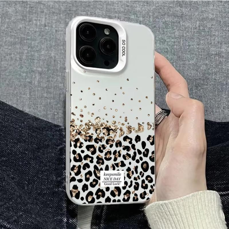 Golden Dot and Leopard Print Design Phone Case For Xiaomi Mi Poco X6Pro X6 X7 X5 Pro Mi Poco F7 F6 F5 Pro Back Cover
