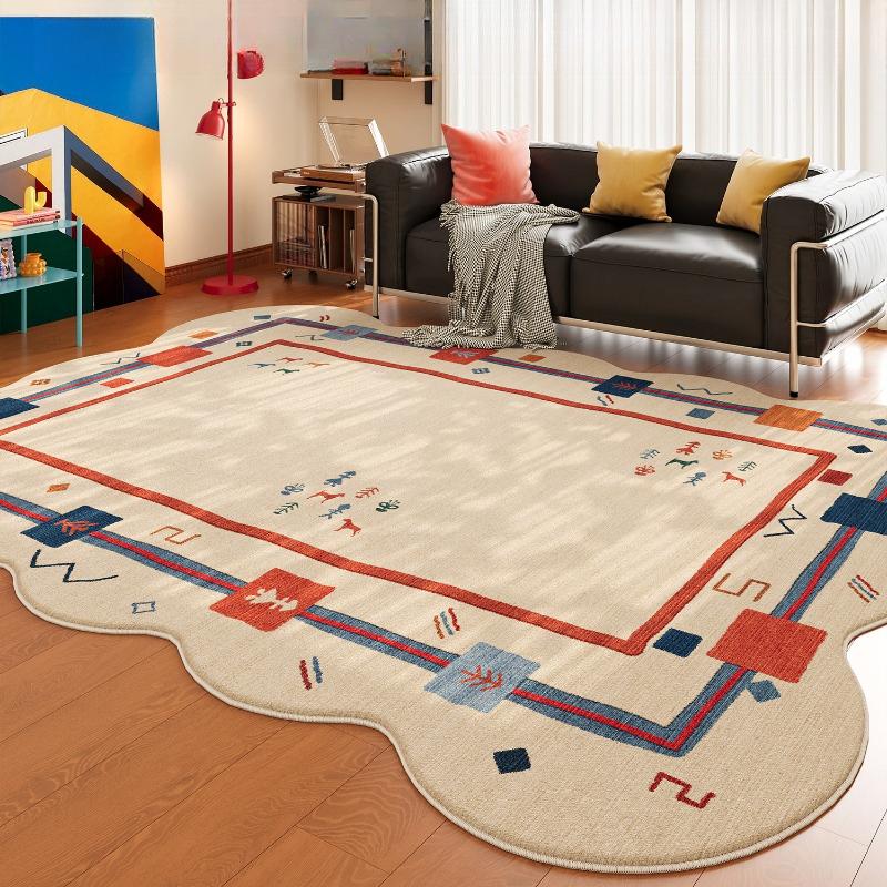 Dopamine Color Carpets for Living Room Large Area Bedroom Decor Irregular Carpet Fluffy Soft Floor Mat Thick Plush Cloakroom Rug
