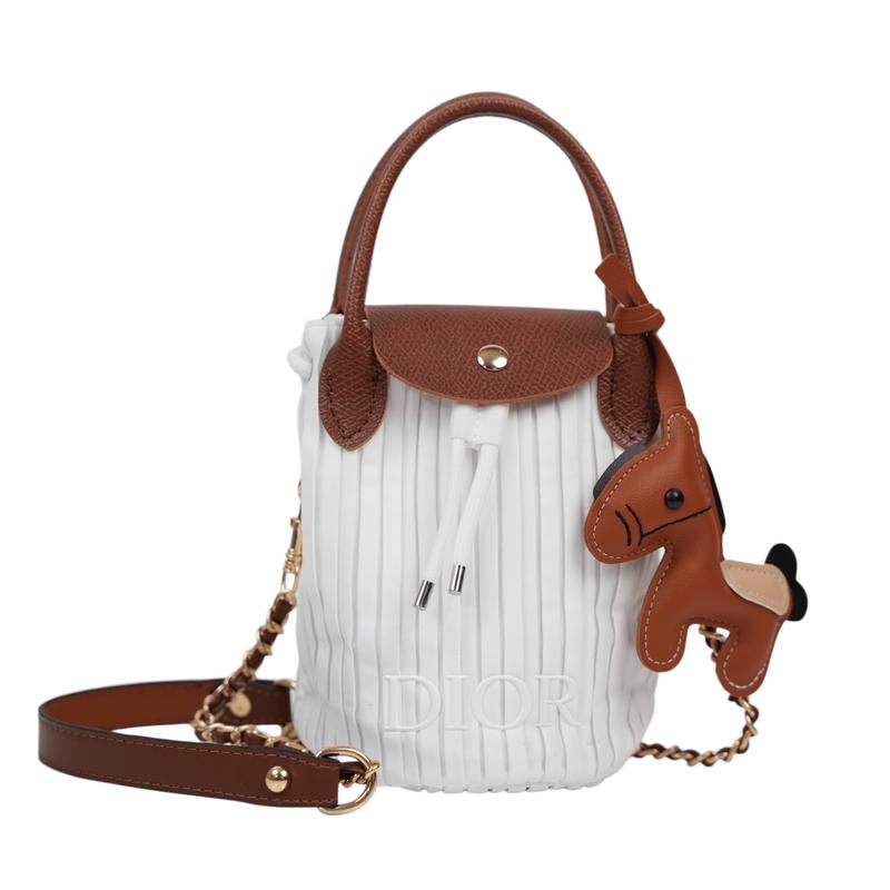

DIOR Bag [Customized Cosmetic Bag] Ma Yun White Pleats Niche Trendy High-end Cute Style Simple Fashionable Versatile Classic Exquisite Storage білий