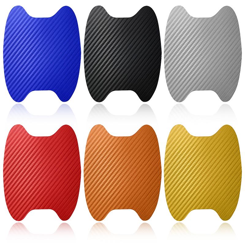 Car Door Sticker Carbon Fiber Scratches Auto Handle Protection Film For Ford F150 F250 Edge Escape Transit Fusion