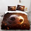 Fußball-Serie 3D Digitaldruck Dreiteiliges Bettwäscheset Bettlaken Bettbezug