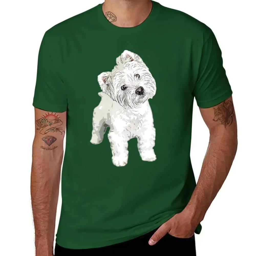 West Highland Terrier Cutie T-Shirt Funnys Boys Whites Funny T Shirts for Men