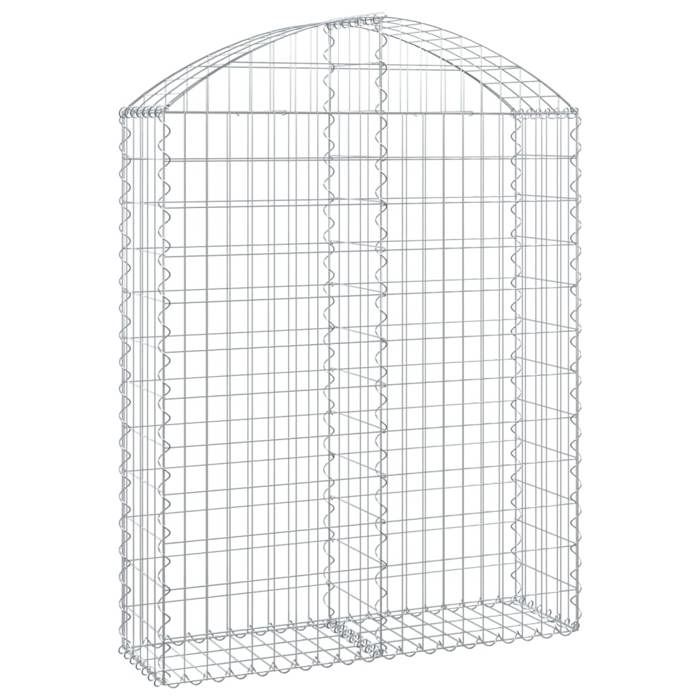 VidaXL Panier de Gabions Arqué Cage à Gabion Mur de Gabion Panier à Pierre Gabion pour Pierre Jardin Patio Extérieur 153426
