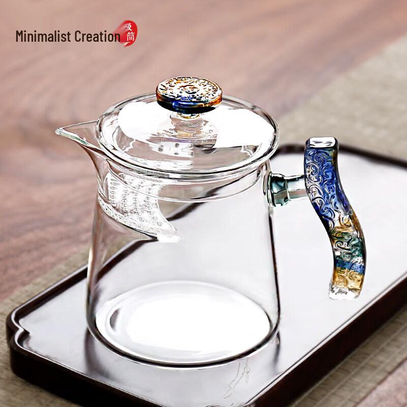 Youluo Premium Thickened Glass Teapot with Integrated Crescent Filter