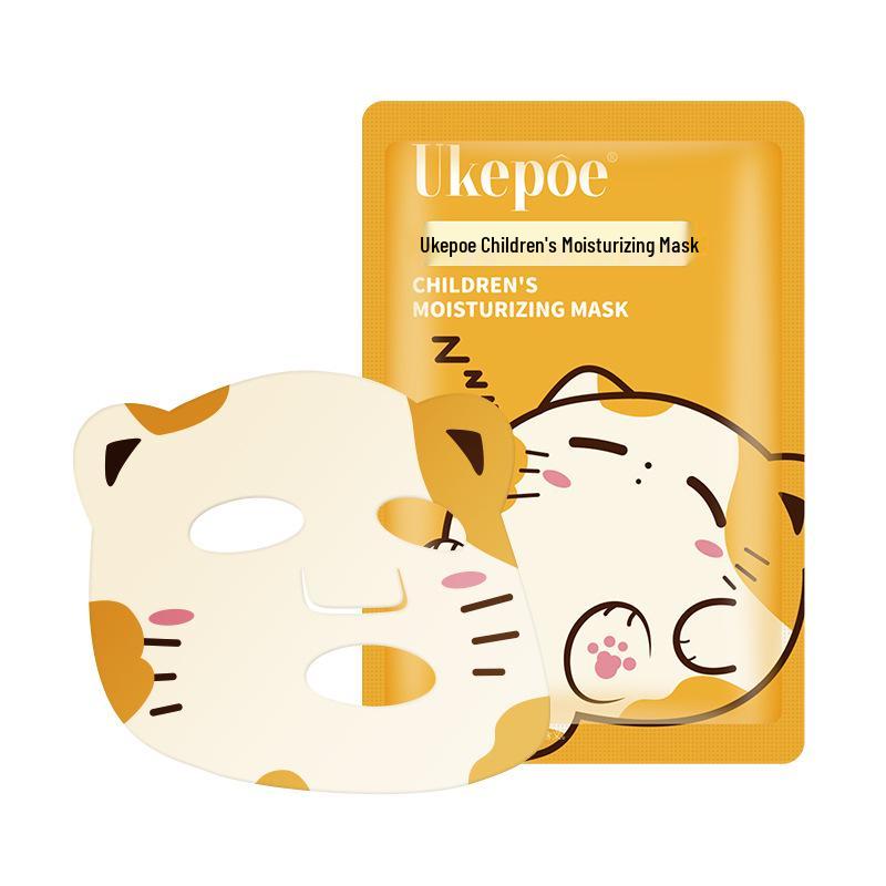 Cartoon Kids' Moisturizing Face Mask - Cute Kitten & Sheep Designs, Gentle & Non-Irritating, for Boys & Girls