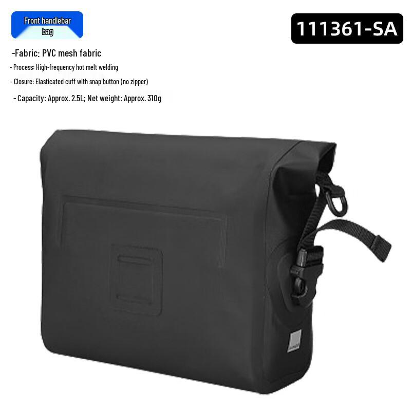 Lishi Waterproof Folding Bike Front Bag Adjustable 2.5-3L
