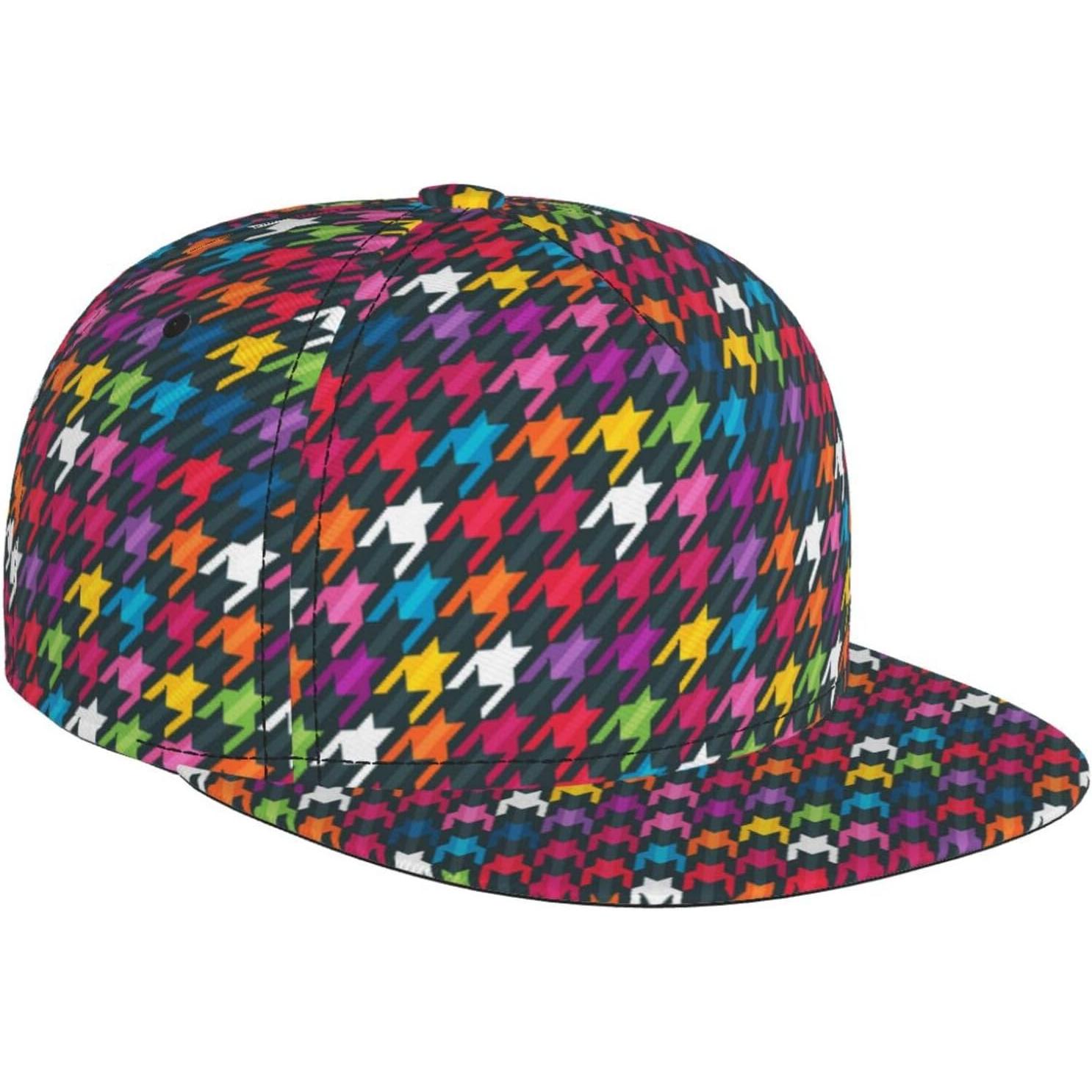 Garden Supplies My Women's Colorful Houndstooth Baseball Cap For Men Adjustable Trucker Hat Snapback Sun Dad Cap Lightweight Unisex For Summer Sport Cm