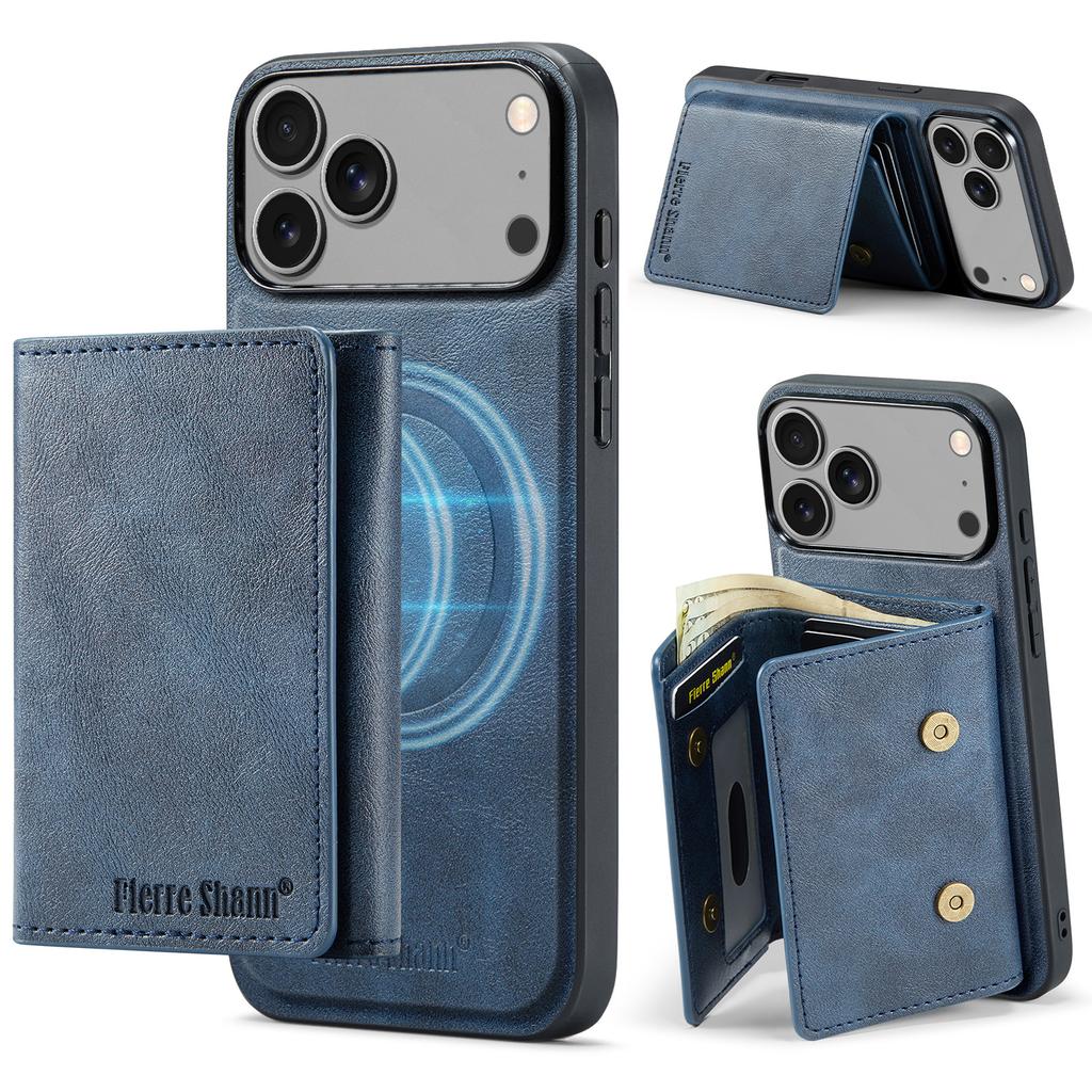 Detachable Card Holder Wallet Leather Case for iPhone 17 Pro Max 17Air 16e 16 Plus 15 14 13 12 11 7 8 SE3 Magnetic Phone Cover