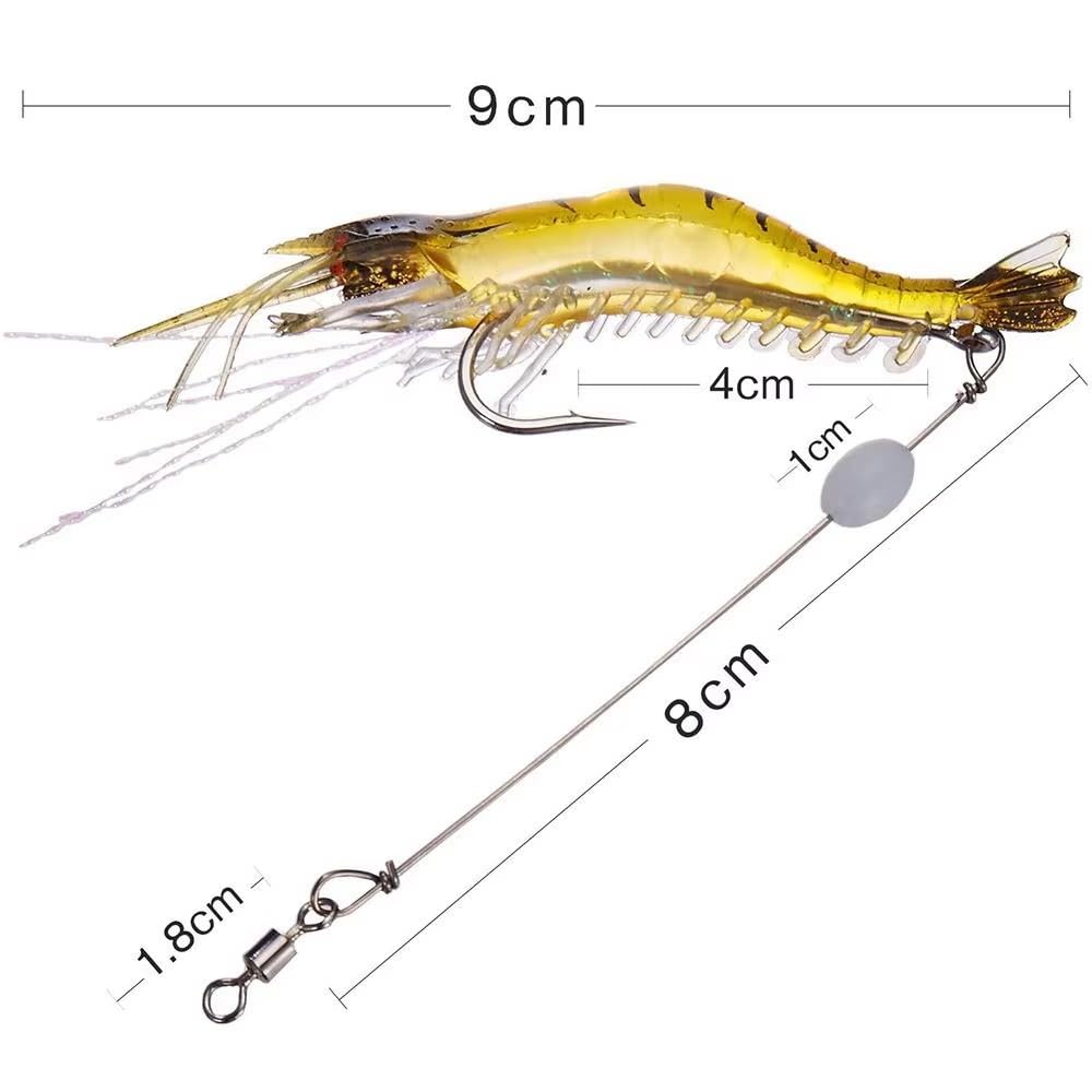 Zmart Shrimp Soft Lure 9cm 6g Set of 5 Swivel