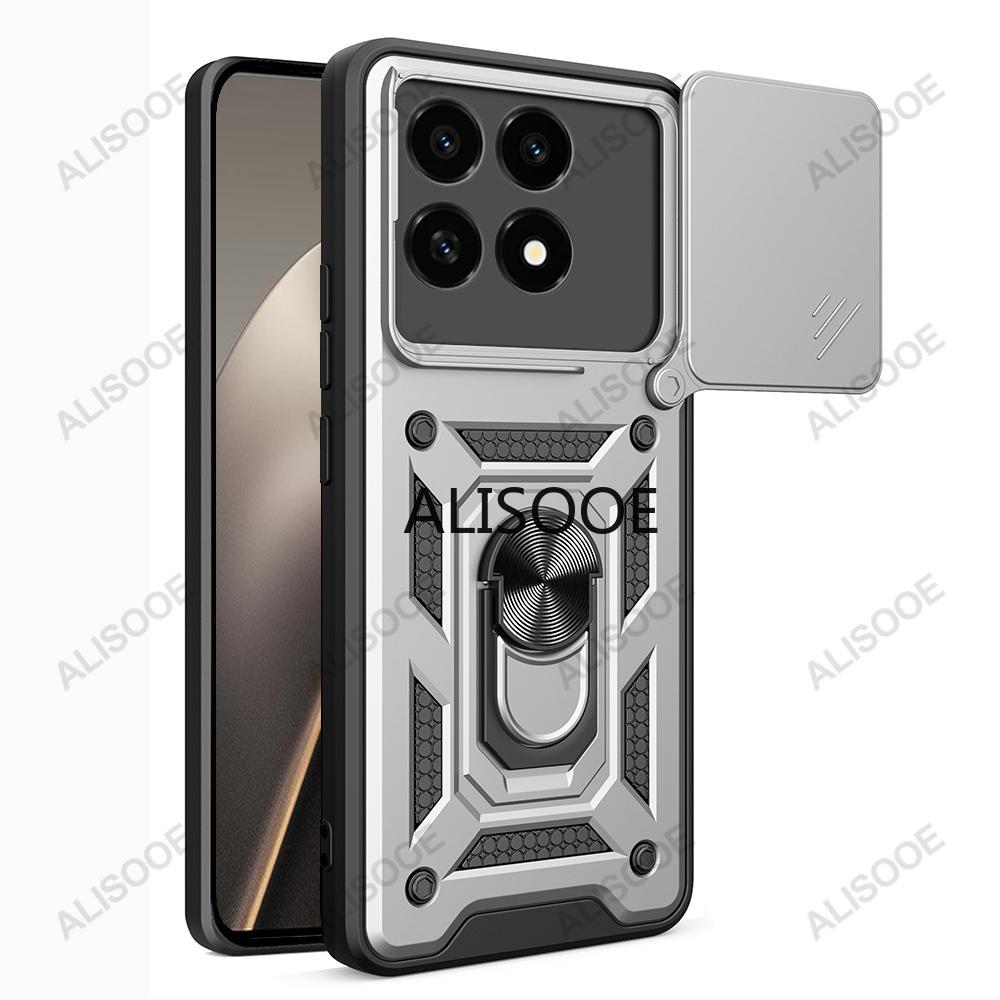Armor Funda for Xiaomi 15T Case for Xiaomi Mi 15T Pro Cover Slide Camera Ring Holder Kickstand Shockproof Phone Capa