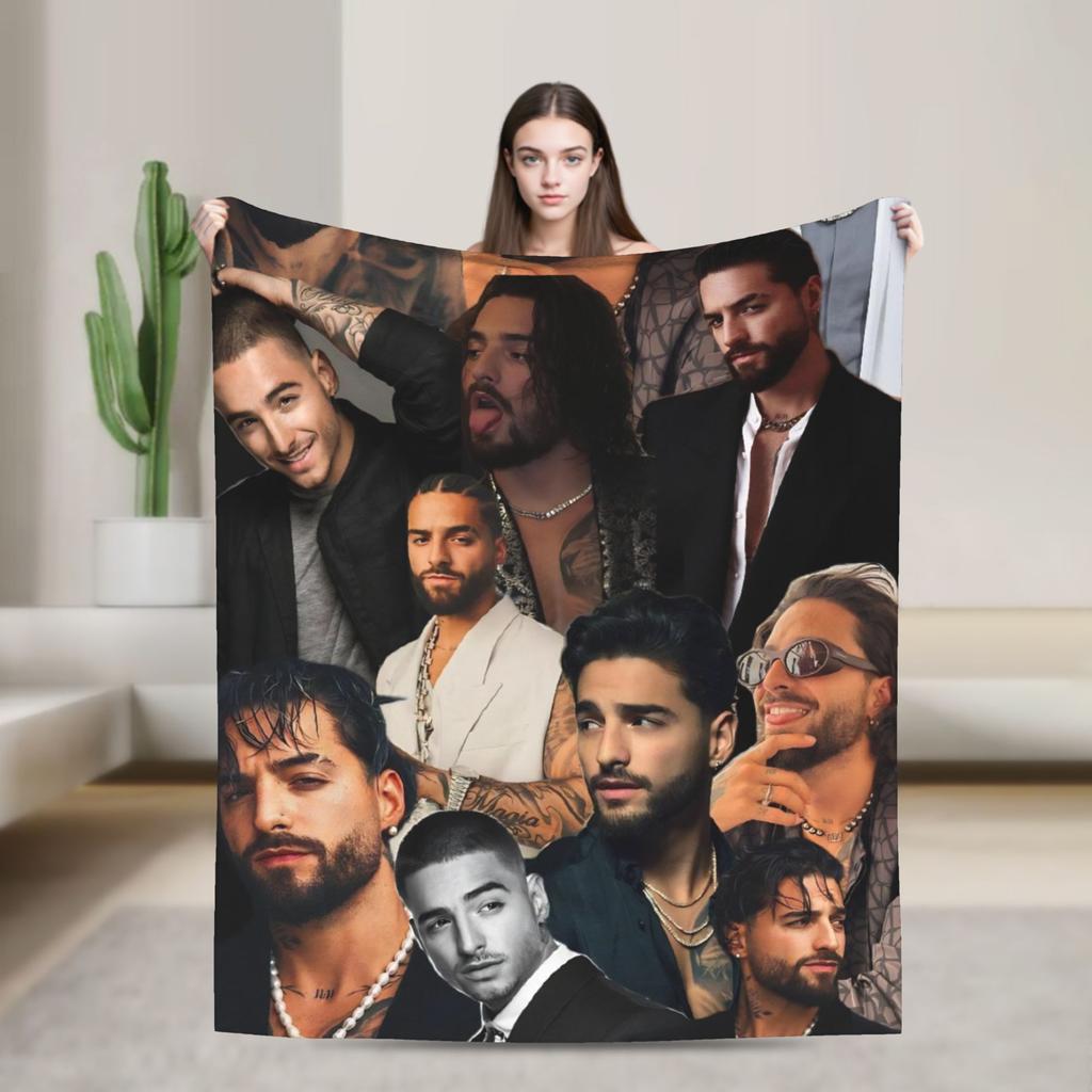 Maluma Rapper Decke Qualität Weich Überwurfdecke Winter Mädchen Jungen Sofa Bett Lustige Bettdecke