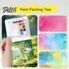 Mini Watercolor Sketchbook Paint Box Pocket Artist Travel Set 8/15-Color Metal Binder Clip Palette Walnut Wood Portable Pen