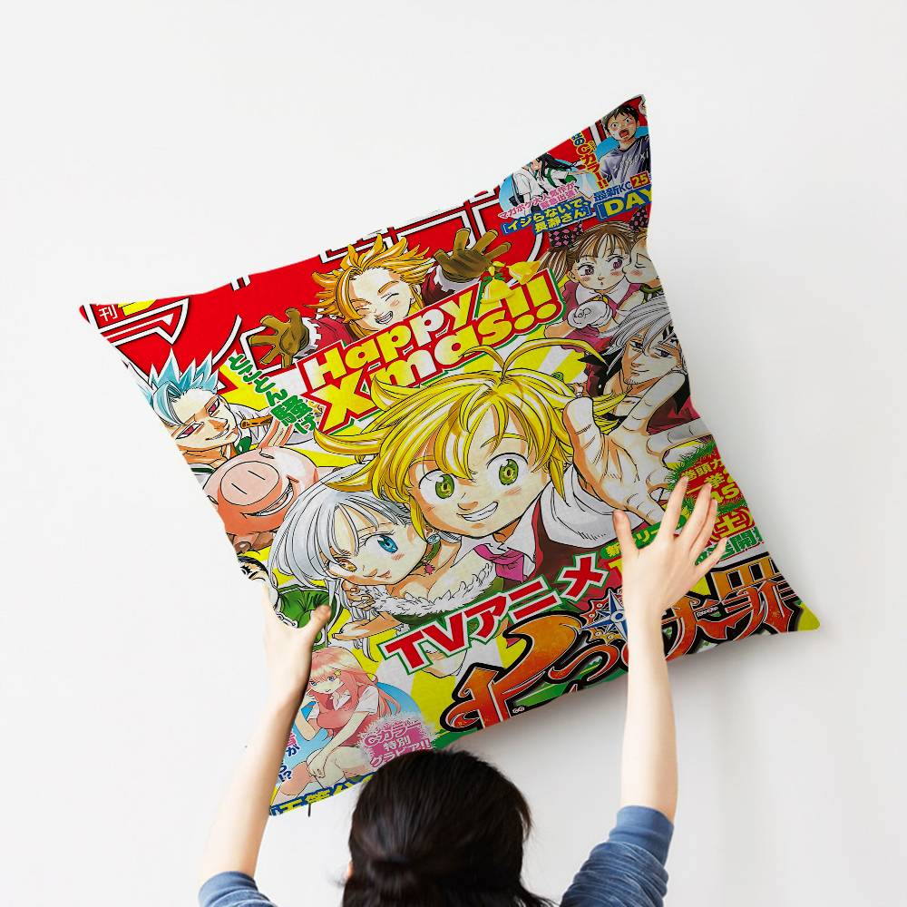 Japan Anime Figure The Seven Deadly Sins Cushion Cover Decorative Pillow Sofa Home Decor Case Pillow Cases