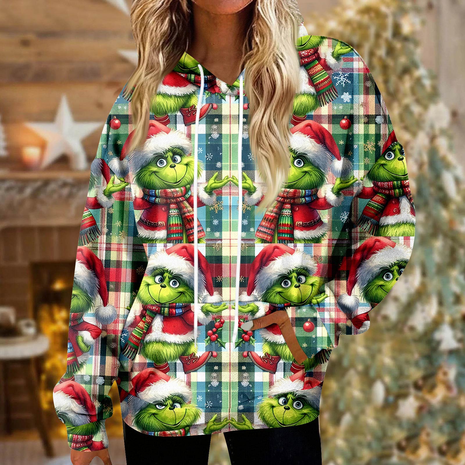 

Толстовки для женщин оверсайз зимние плюшевые милые свитшоты пуловер модная осенне-зимняя одежда XXL зелёный