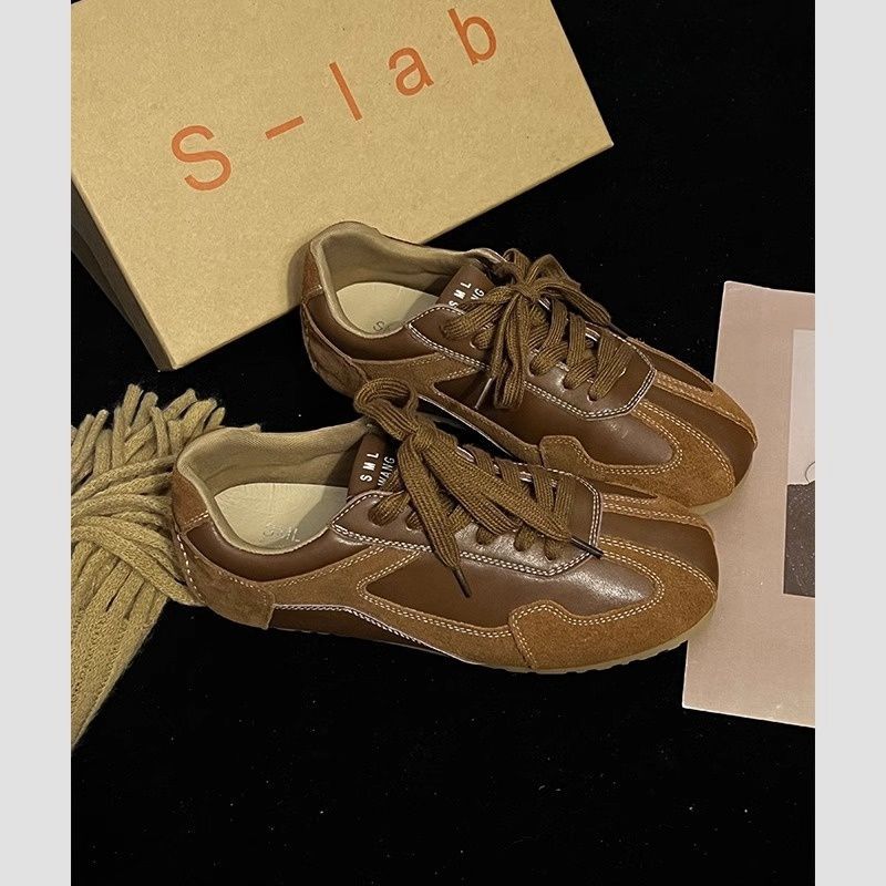 

Maillard женские кроссовки с небольшим увеличением высоты 2025 осень-зима новая цветовая гамма повседневная обувь Форреста Гампа обувь на плоской подошве тренд 40 темно-коричневого