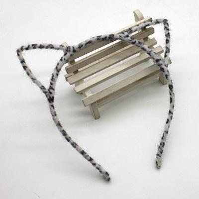 Nieuwe mode Harajuku kleine duivel kat druk haar pluche kattenoren hoofdband gray