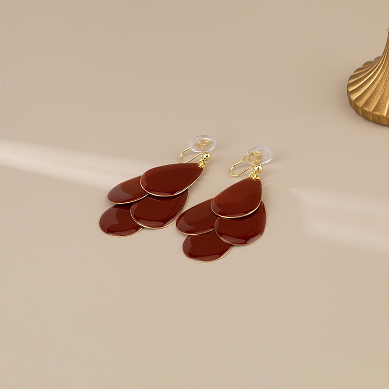 

Ear Drops Tassel Earrings Long Earring Mosquito Coil Ear Clip No Piercing Female