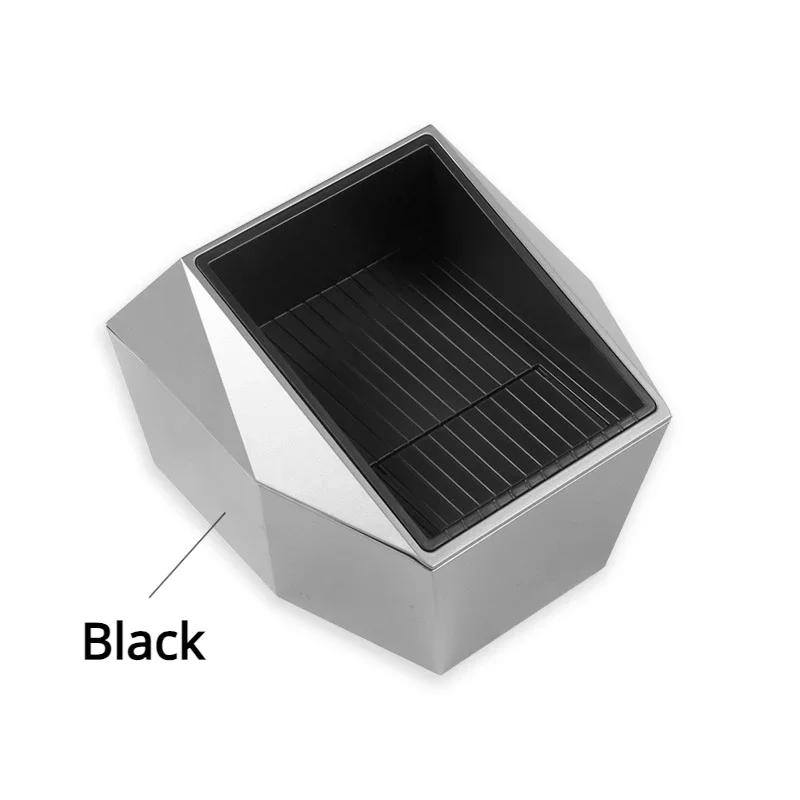 For Tesla Model Y 2023 Under-Seat Storage Box Cybertruck Rear Storage Box Double Layer Storage Tissue Car Decor Accessories чёрный