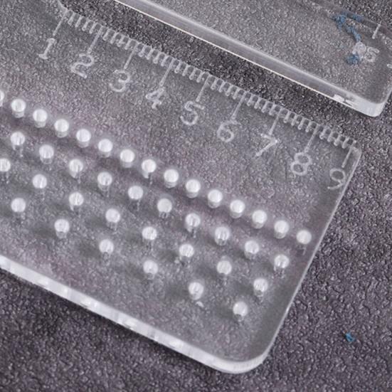 Distance Ruler Acrylic 4mm Thick Transparent Cutting Tool Rounded Hole Spacing Accurate Scale Cutting Range Ruler