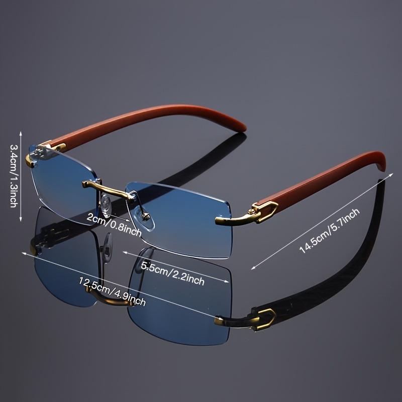 2pc Unisex Frameless Sunglasses for Driving And Fishing UV Protection Cut Edge Design Special for Men And Women