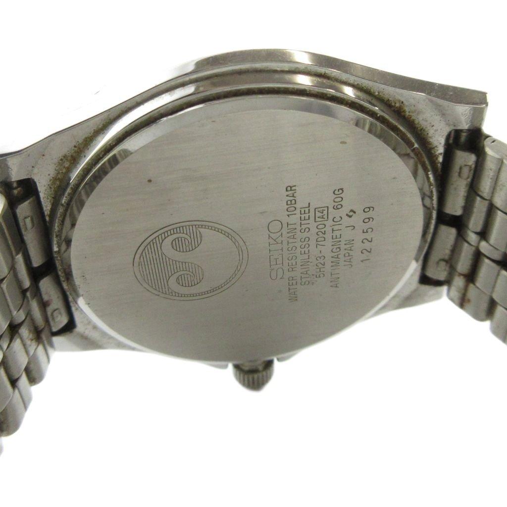 SEIKO Chronos Quartz Watch with Silver 5H23-7D20 Day-Date Calendar, Color, Men's